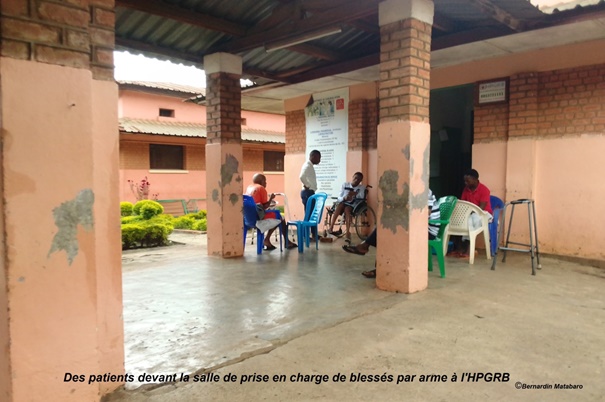Des patients blessés par balle à l'HPGRB Photo de Bernardin Matabaro