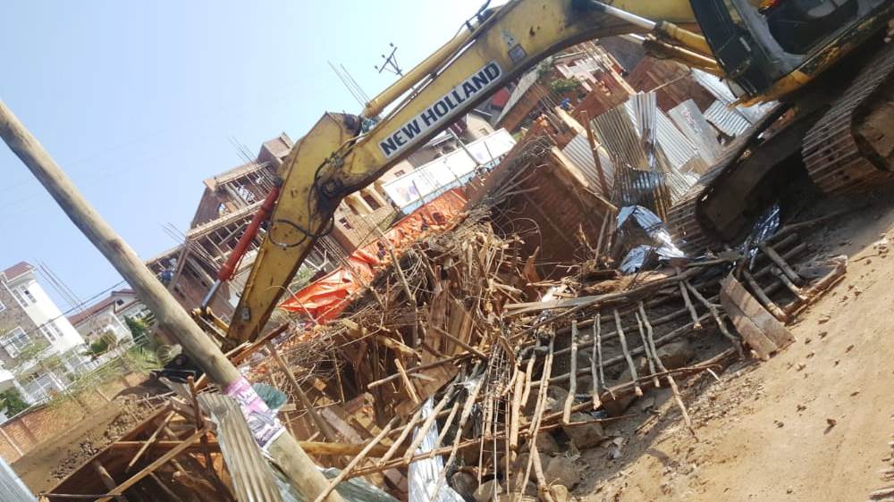 Démolition de maisons à Nguba