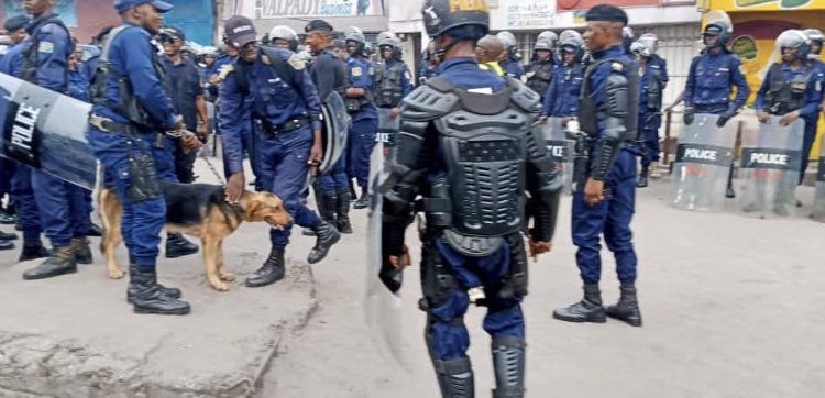 Dispositif de la PNC à Kinshasa, RDC_20 mai 2023.