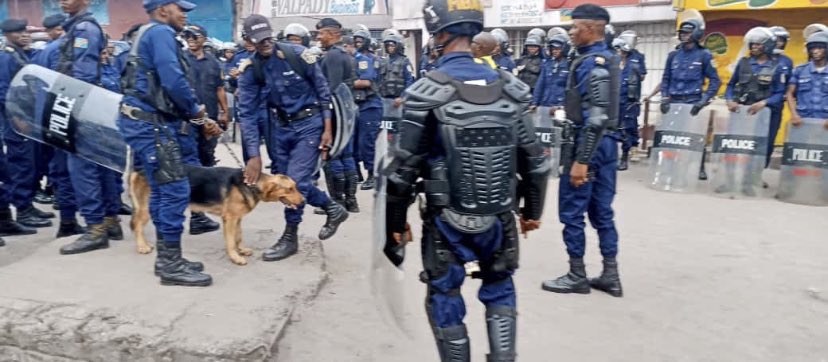 Dispositif de la PNC à Kinshasa, RDC_20 mai 2023.