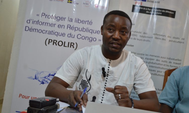 Point de presse au Bureau PPI par Jonathan Magoma. ©DeboutRDC