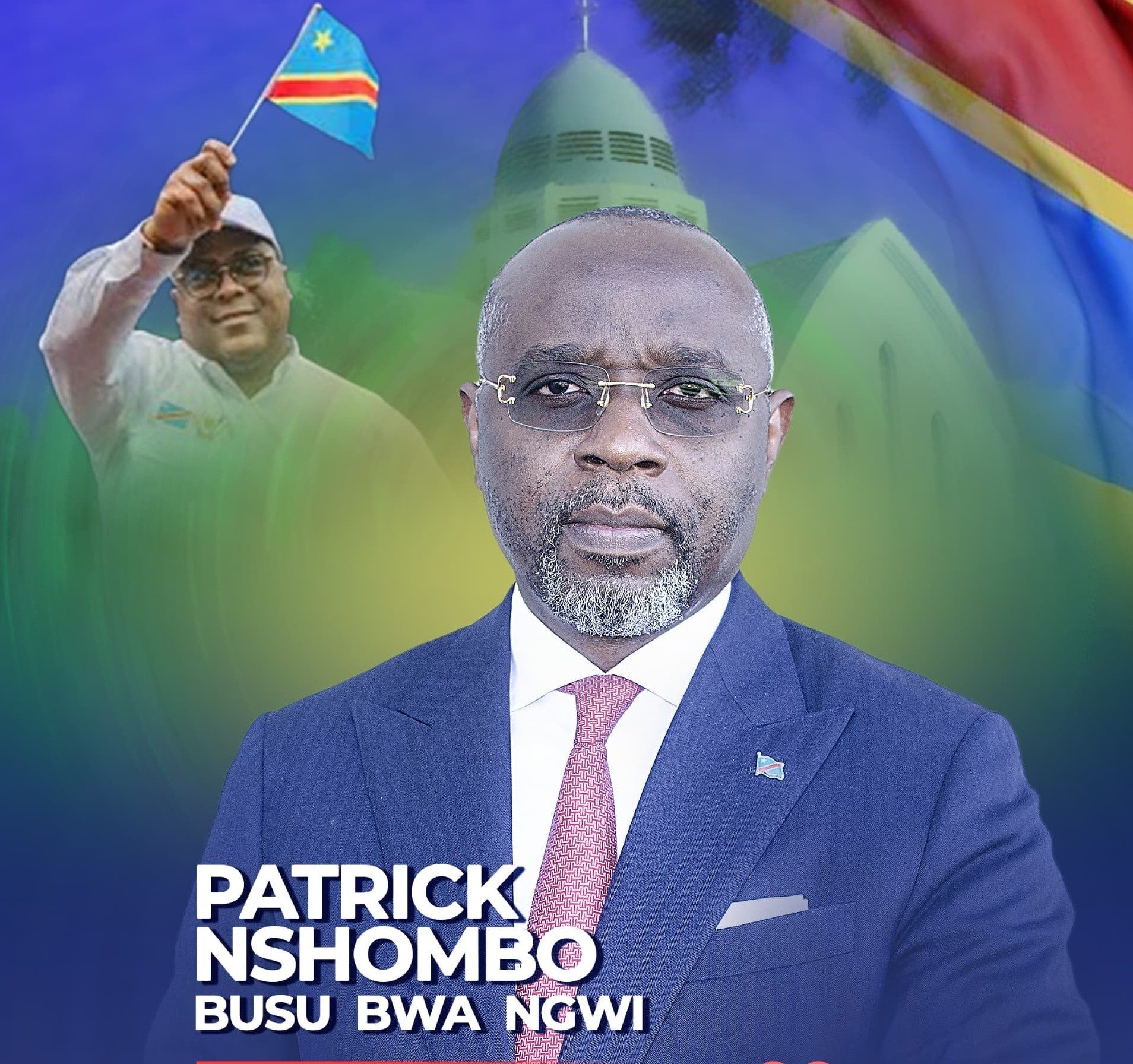 Patrick Busu Bwa Ngwi_Photo de campagne aux élections de Gouverneur d'avril 2024 au Sud-Kivu