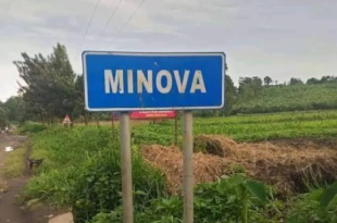 Pancarte à l'entrée de Minova Phoro crédit